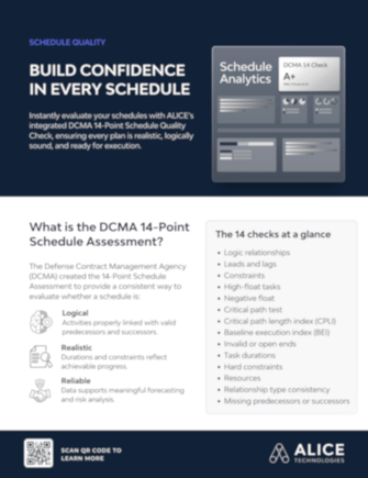 Dcma Example Overview of DCMA Schedule Check