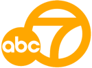 Orange and white abc 7 logo