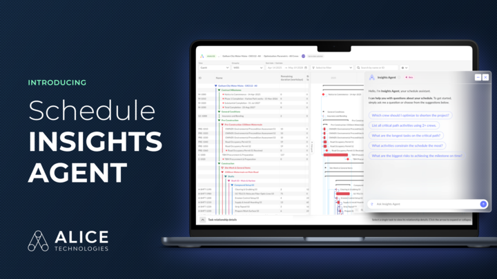 ALICE Technologies Introduces New Feature: Schedule Insights Agent